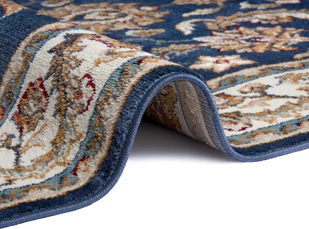 Dywan Luxor Perski Florystyczny niebiesko - kremowy 80 cm x 240 cm