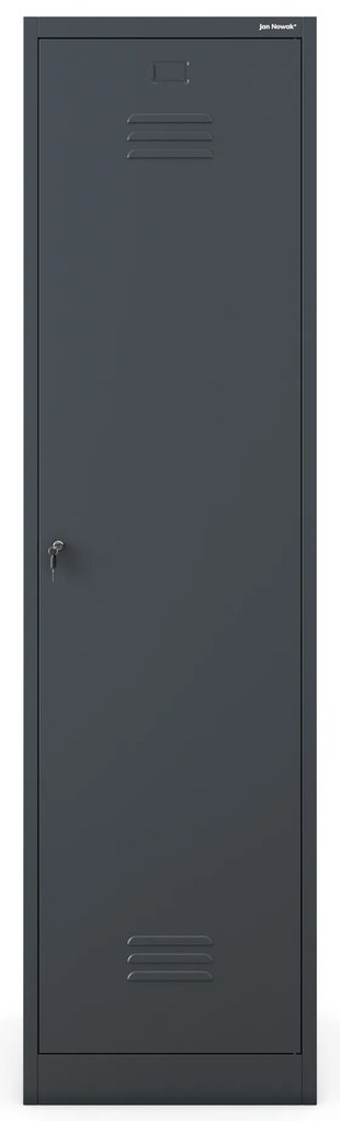Szafa gospodarcza metalowa wąska antracytowa, 500x1850x500 mm: AGNES