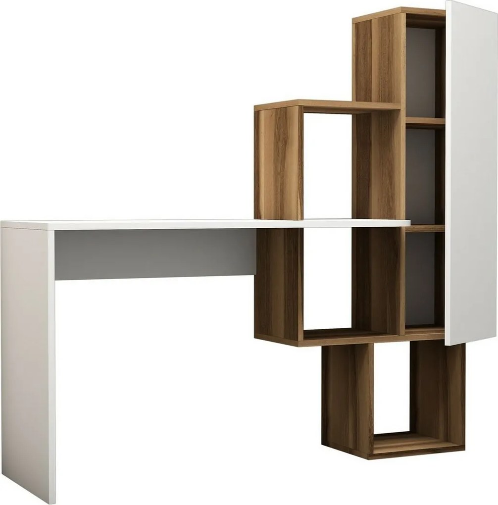 Biurko Acelya Walnut and White