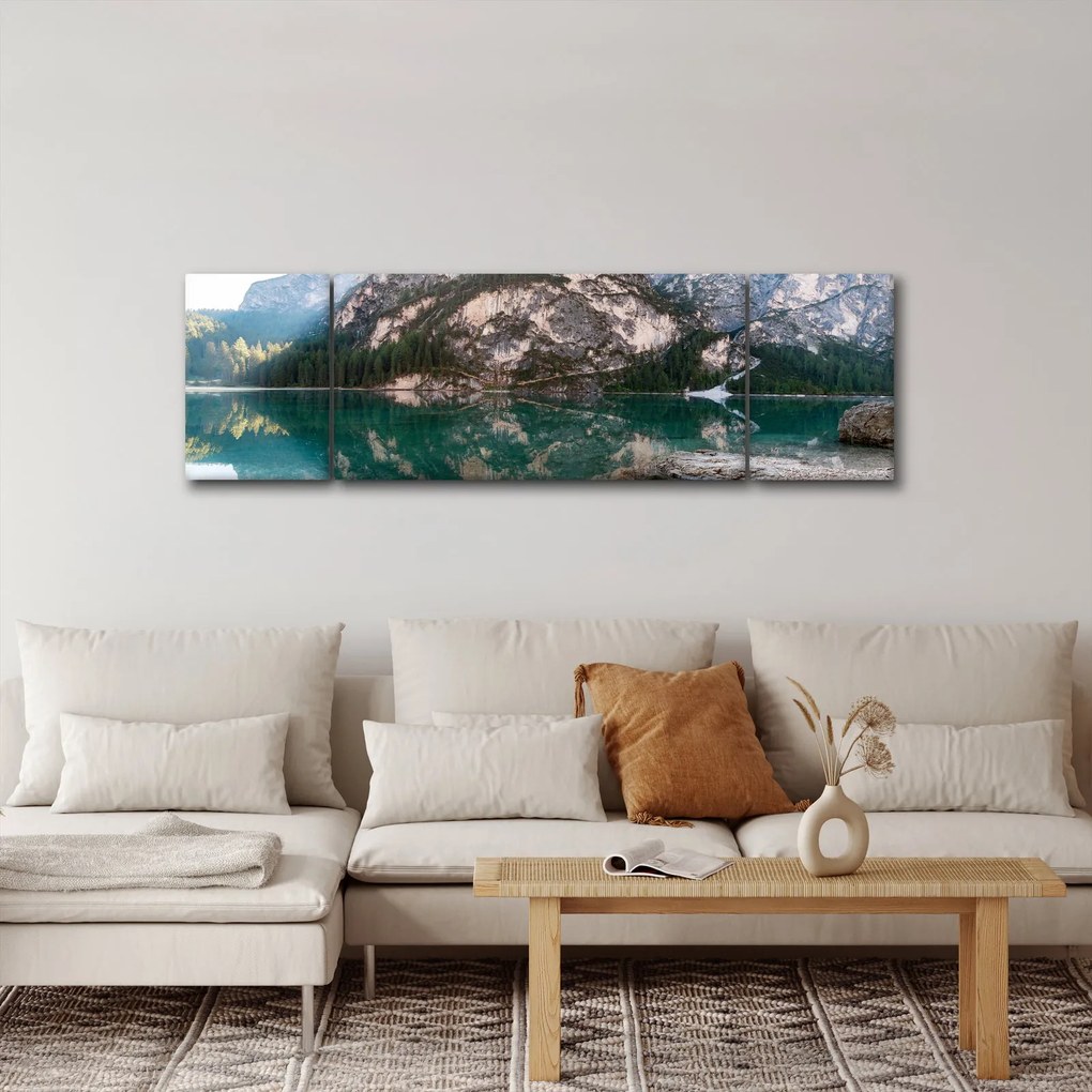 Obraz górskiego jeziora (170x50 cm)
