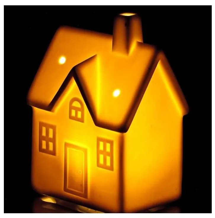 Retlux - LED Porcelanowa dekoracja LED/3xLR44/ciepła biel domek biały