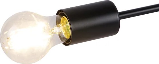 Designerska lampa sufitowa czarna 5-świateł - Facile