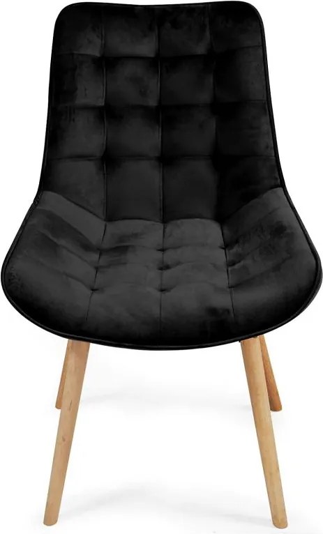 Zestaw krzeseł do jadalni, czarny, 2 szt