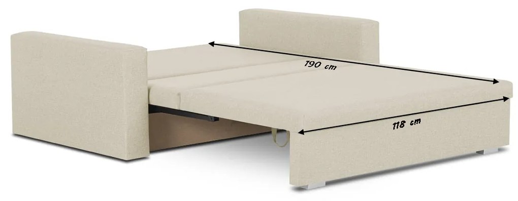 Sofa kanapa 2 os z funkcją spania MONDO Ciemny brąz