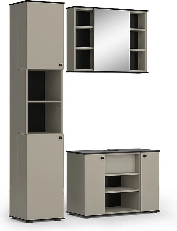 Zestaw mebli łazienkowych szary 80x37x59 joli