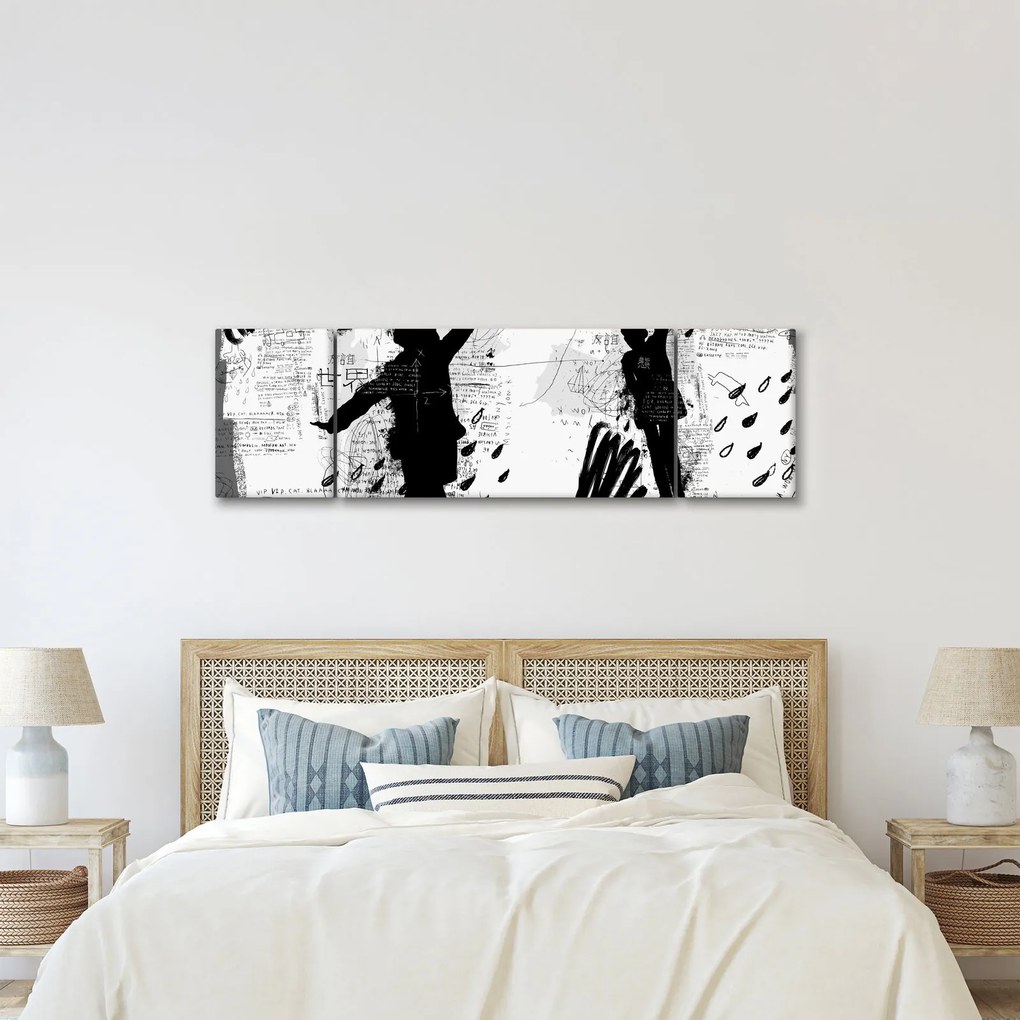 Obraz - Sztuka uliczna - zamieszanie (170x50 cm)