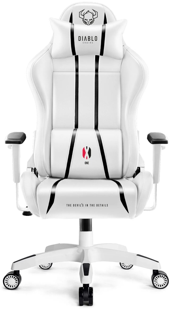 Fotel gamingowy Diablo X-One 2.0 King Size, biało-czarny