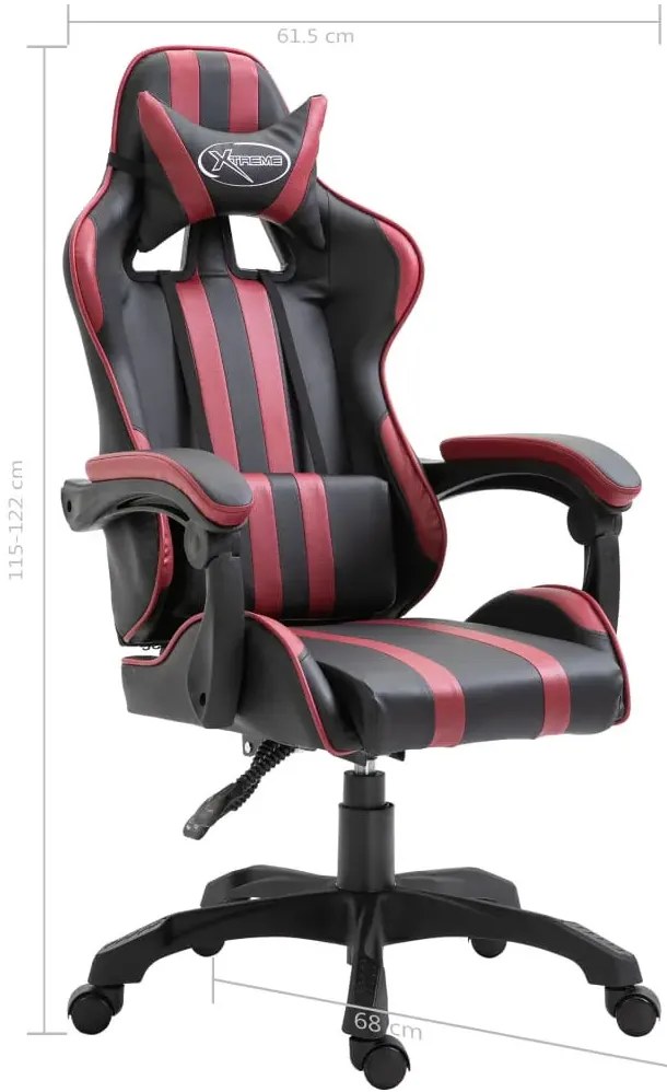 Ciemnoczerwony fotel obrotowy gamingowy G9-R30