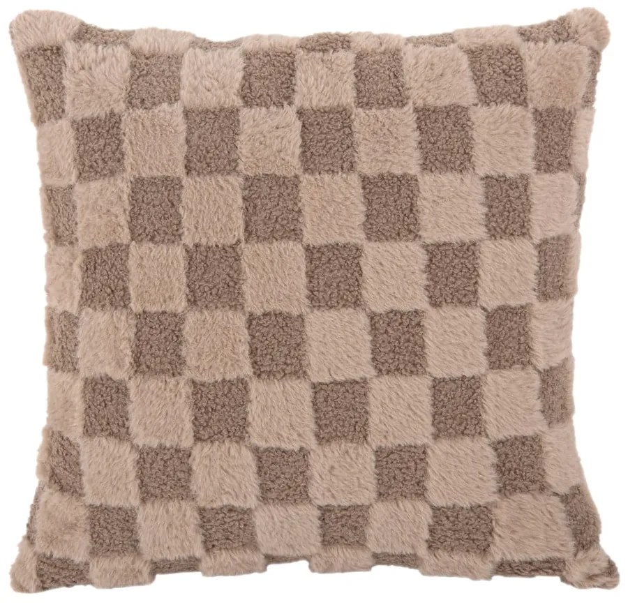 Poduszka dekoracyjna z mikropluszu 45x45 cm Checker – PT LIVING