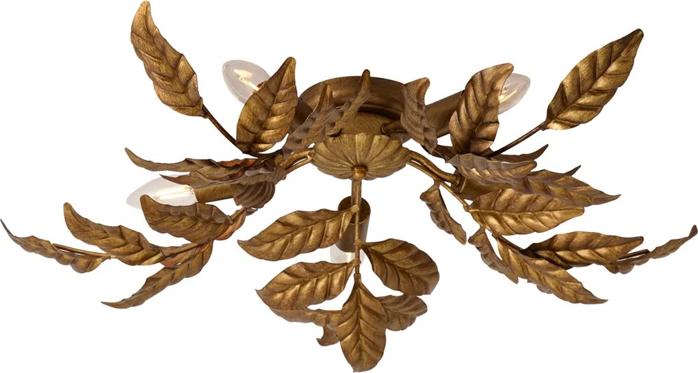Lampa sufitowa w stylu vintage antyczne złoto 5 świateł - Linden
