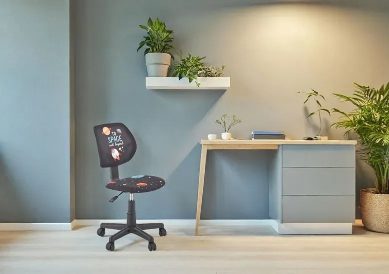 Obrotowy różowy fotel dla dziewczynki K7-E54