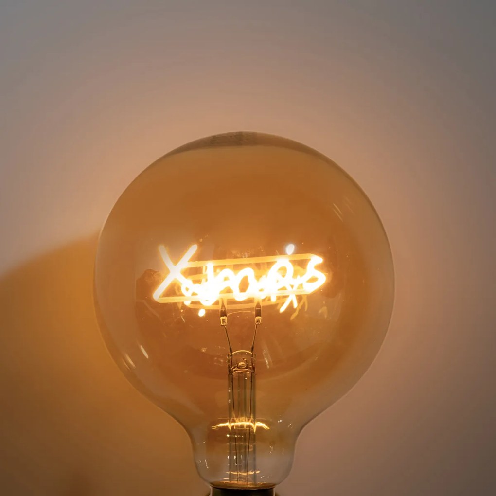 Świąteczna Żarówka LED E27 Filament Xmas G125 Bursztynowa 1.8W 100 lm 1800K