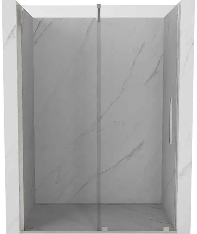 Mexen Velar drzwi prysznicowe rozsuwane 140 cm, transparent, nikiel szczotkowany - 871-140-000-01-97