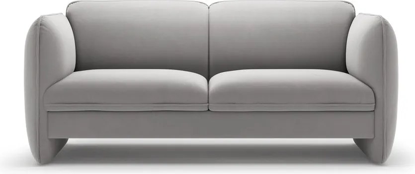 Jasnoszara aksamitna sofa 168 cm Georgia – Micadoni