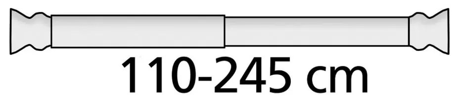 Biały drążek na zasłonę prysznicową 110 - 245 cm – Wenko