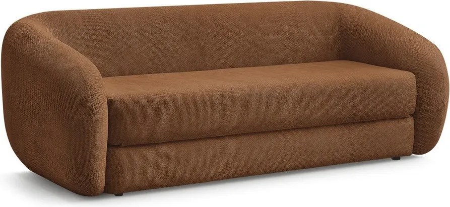 Pomarańczowa rozkładana sofa z tkaniny szenilowej 228 cm Neyo – Bobochic Paris