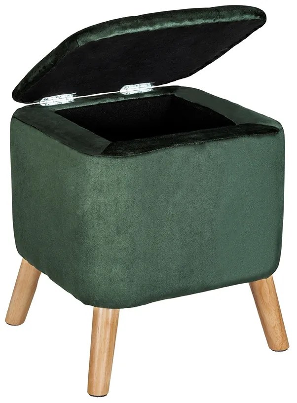 Pufa do salonu EMMA, welurowa, z miejscem do przechowywania, 42, 5 cm, WENKO