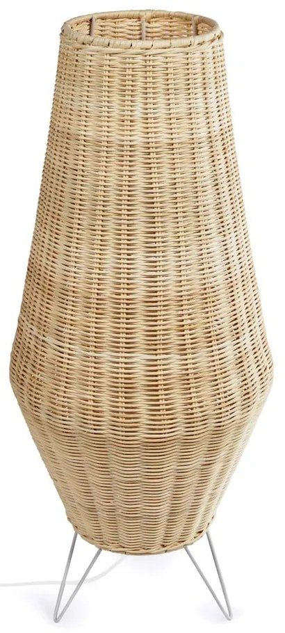 Lampa stojąca z rattanowym kloszem (wys. 70 cm) Kamaria – Kave Home