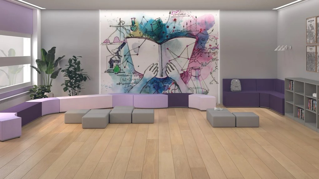 Szkolna pufa poczekalniana Tobo Light łuk