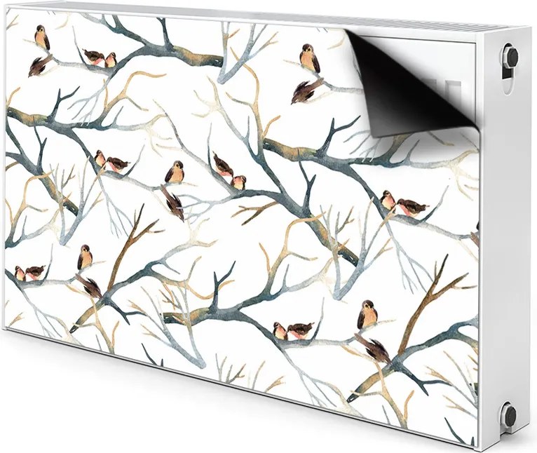 Maskownica dekoracyjna grzejnika Wróble na gałęziach