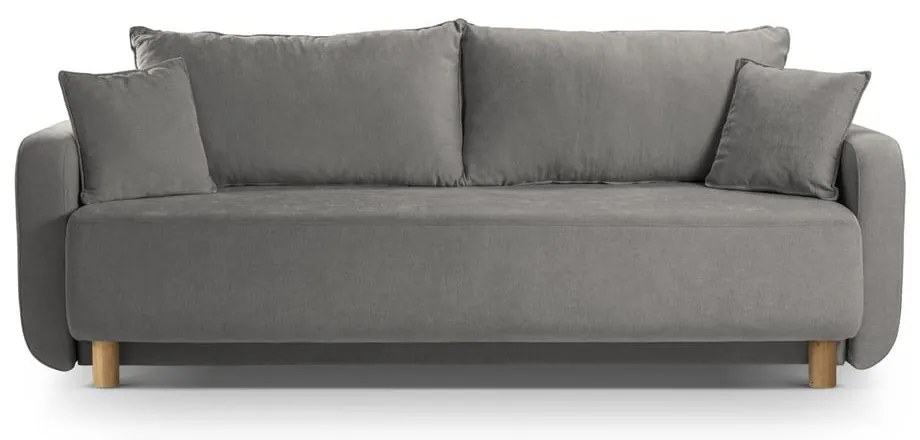 Szara rozkładana sofa ze schowkiem 231 cm Elen – Micadoni