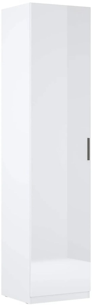 Biały nowoczesny regał słupek zamykany P9-N62