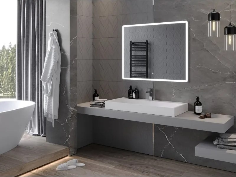 Mexen Navia lustro łazienkowe podświetlane 100 x 80 cm, LED 6000K, antypara - 9803-100-080-611-00