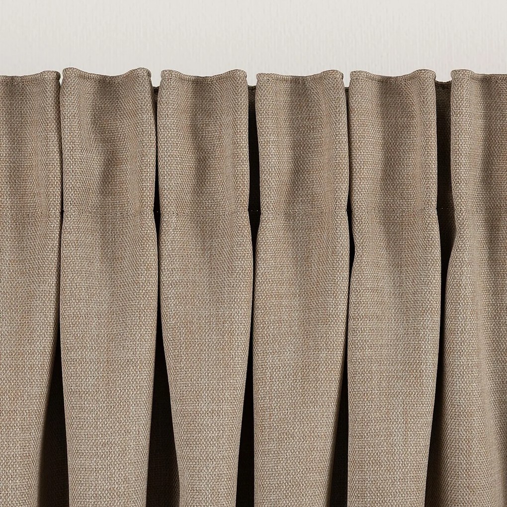 Zasłona zaciemniająca na taśmie marszczącej blackout strukturalny beżowy140 x 280 cm 1 szt.