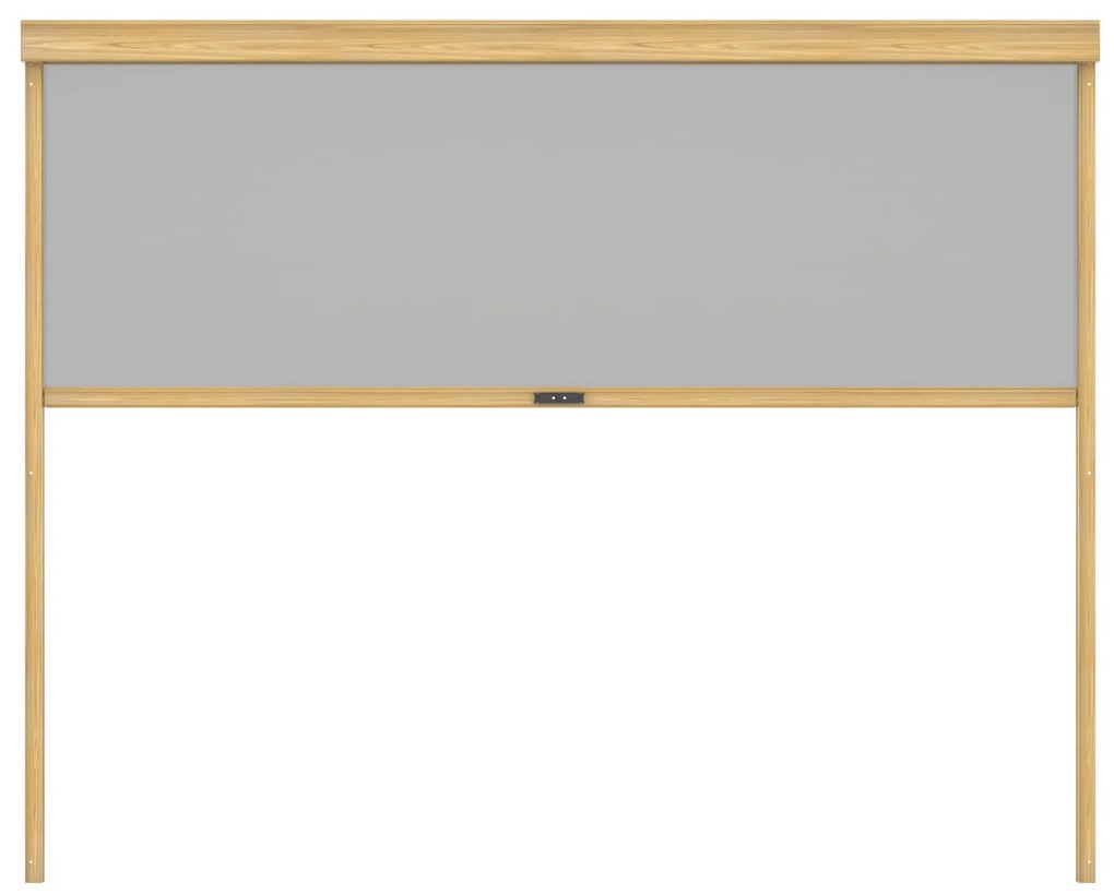 MARKIZA TARASOWA MANUALNA 370X238 CM ŚCIANKA BOCZNA 4M DO PERGOLI LUXE KOLOR DREWNA