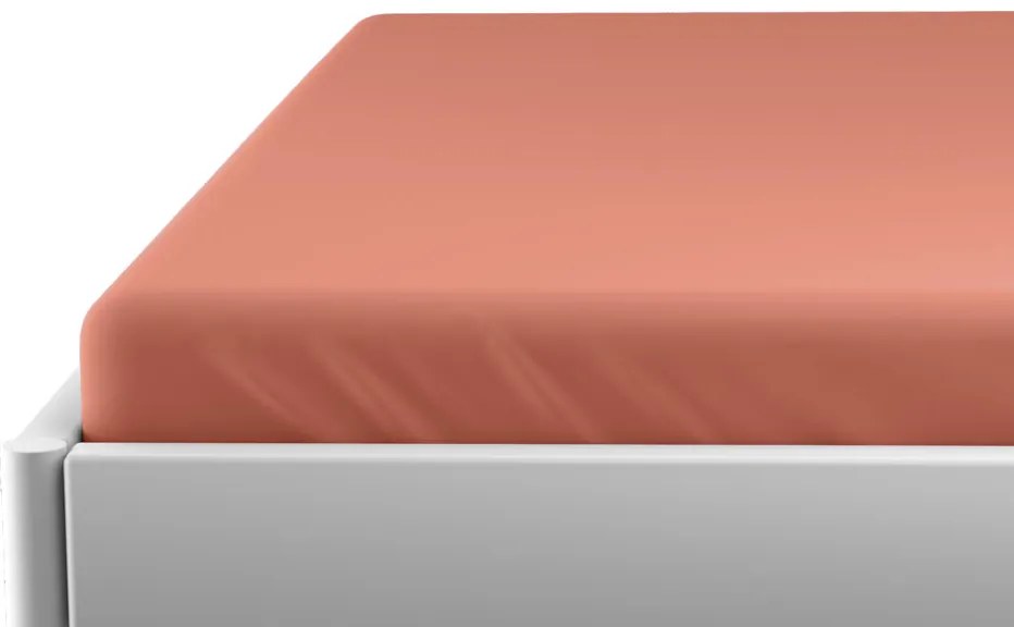 PrzytulneMieszkanie.pl Prześcieradło Jersey ceglastobrązowe 60 x 120 cm