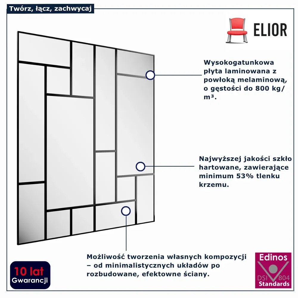 Dekoracyjny komplet paneli lustrzanych 210x245 cm F2-T44