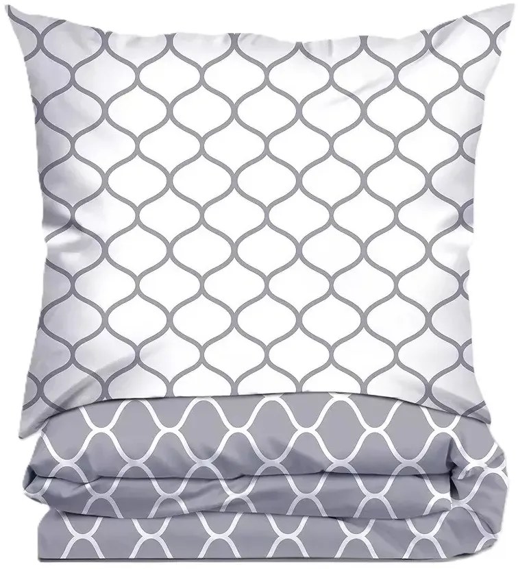 Pościel Bawełniana Greno Premium Decor 140x200 szara GRENO