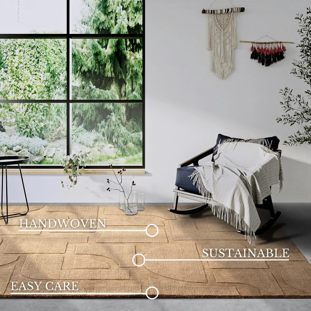 Beżowy wełniany dywan tkany ręcznie 190x280 cm Alexis – Villeroy&amp;Boch