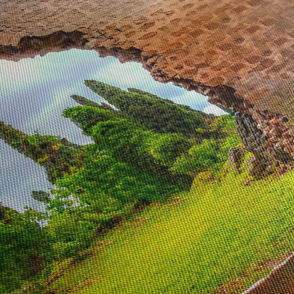 Obraz - Ogród Eden (z zegarem) (90x30 cm)