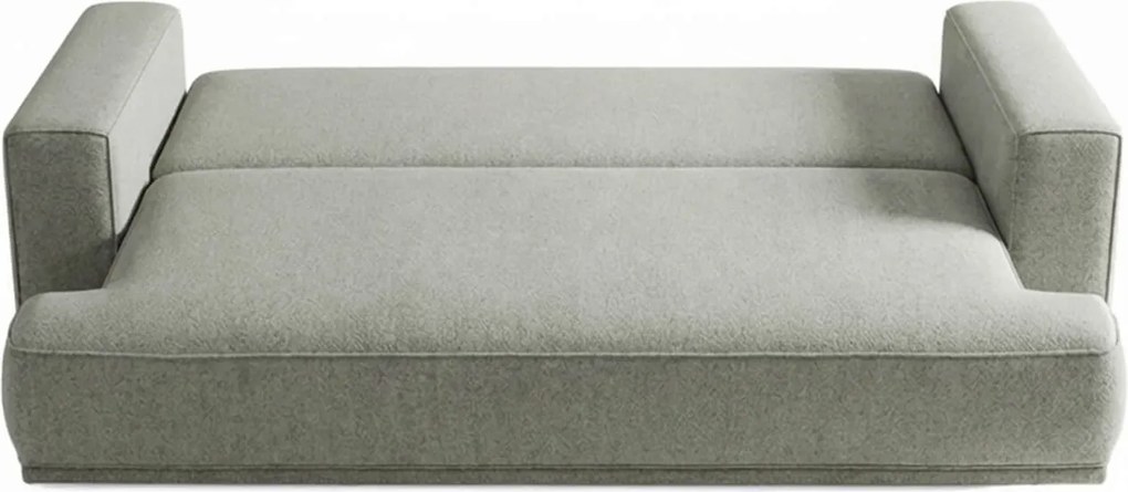 Sofa z Funkcją Spania CAMELIA Szara Boucle Nowoczesna