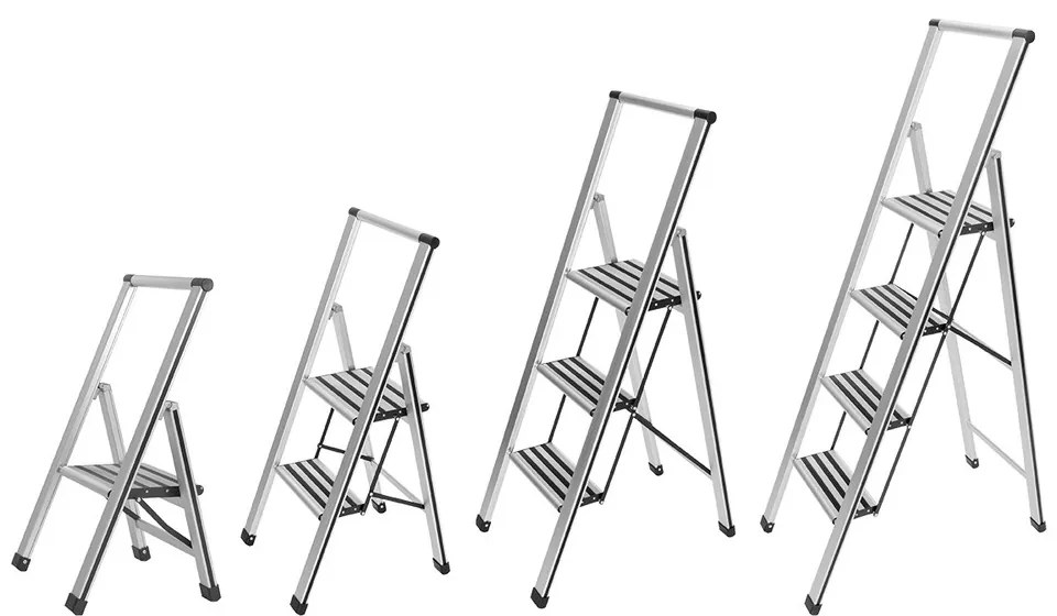 Aluminiowa drabina, 4-stopniowa, WENKO