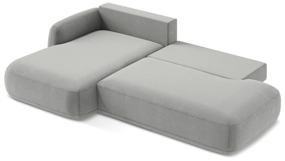 Jasnoszary rozkładany narożnik (lewostronny/z szezlongiem) Hale – Makamii