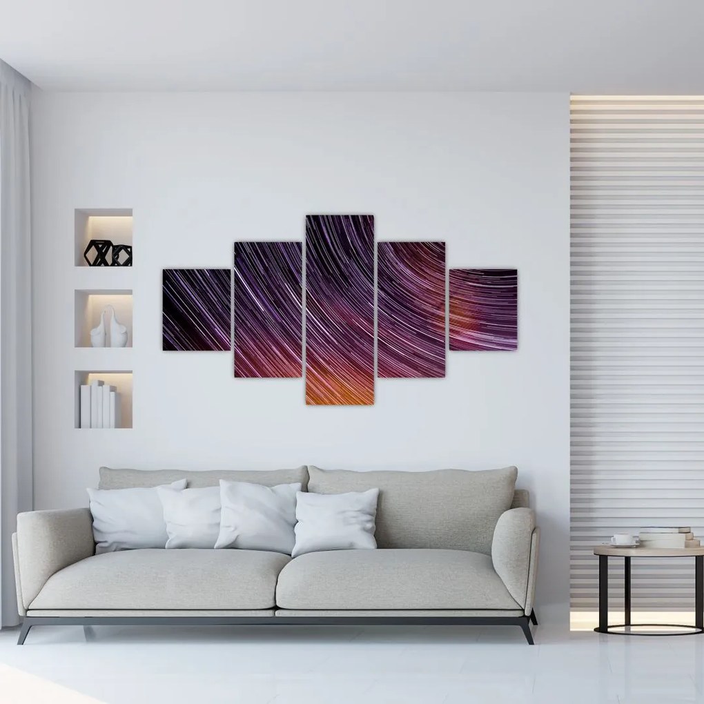 Obraz rozmytych gwiazd na niebie (125x70 cm)
