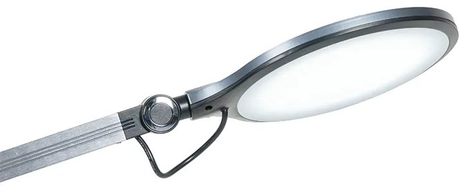Designerska lampa stołowa szara w tym LED z dotykowym i indukcyjnym ładowaniem - DonDesignerski Oswietlenie wewnetrzne