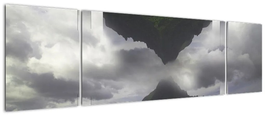 Obraz - Góry na Islandii, geometryczny kolaż (170x50 cm)