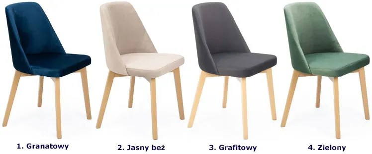 Grafitowe welurowe krzesło kubełkowe dąb artisan T7-M68
