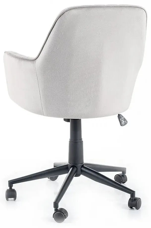 FOTEL OBROTOWY Q-886 VELVET JASNY SZARY BLUVEL 03 SIGNAL