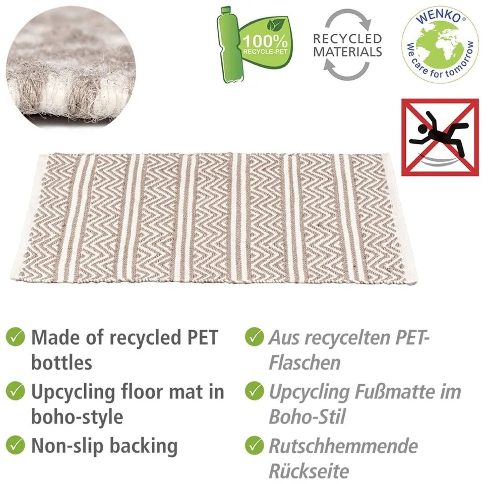 Beżowy tekstylny dywanik łazienkowy 50x80 cm Shaki – Wenko