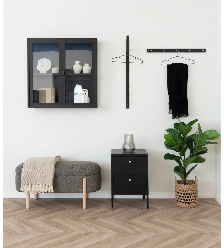 Czarna metalowa szafka nocna Dalby – House Nordic