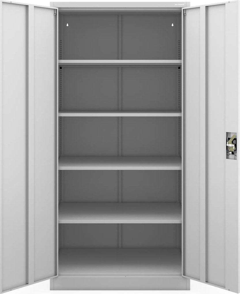 Szafa biurowa metalowa głęboka na dokumenty szara, 900x1850x600 mm: JAN D600