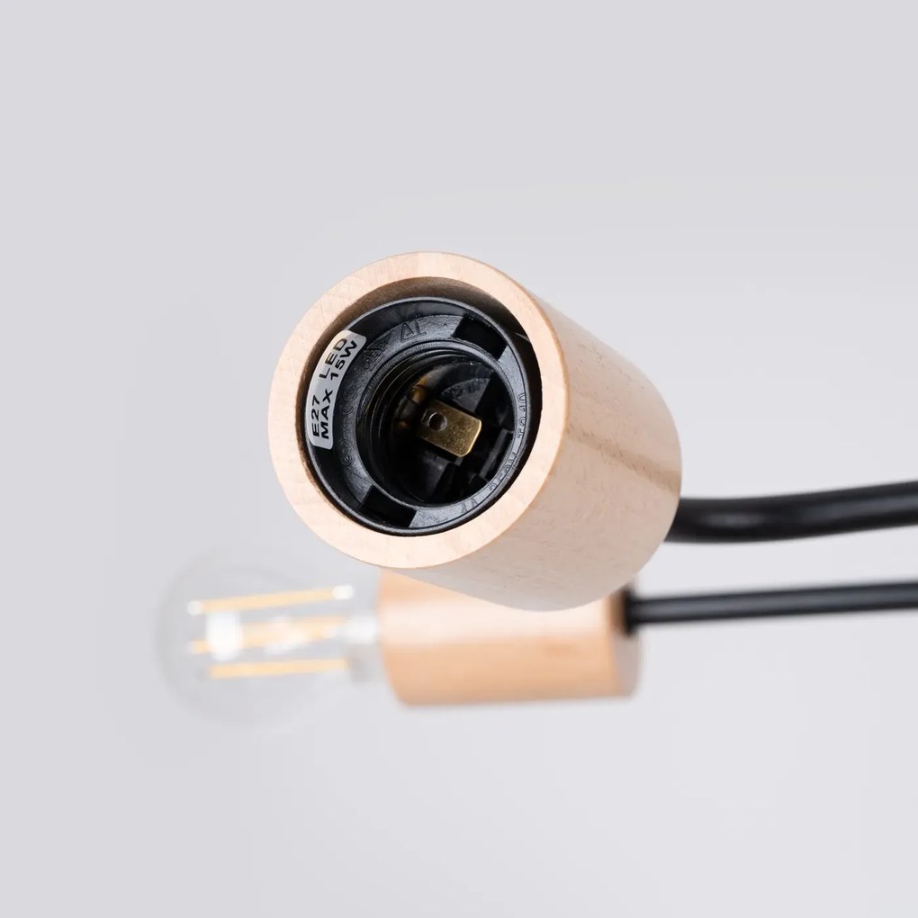 Żyrandol TIMBO 8 czarny SOLLUX LIGHTING
