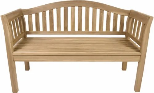 Ławka ogrodowa z drewna teakowego 2-osobowa, ręcznie robiona