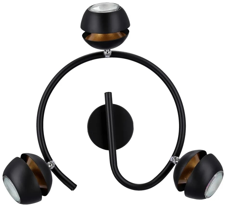 Lampa sufitowa w czarno-złotym kolorze z metalowym kloszem 38x38 cm Boni – Candellux Lighting