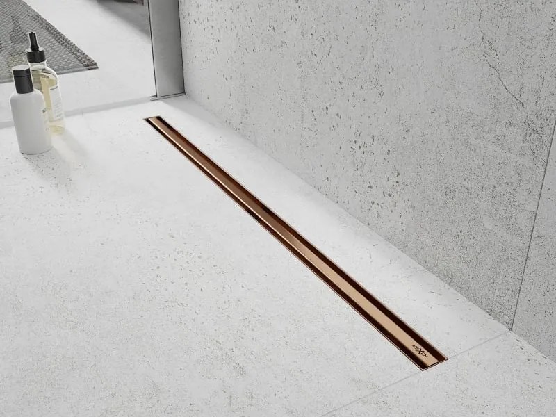 Mexen Flat 360° Slim odpływ liniowy obrotowy 60 cm, miedź szczotkowana - 1C41060