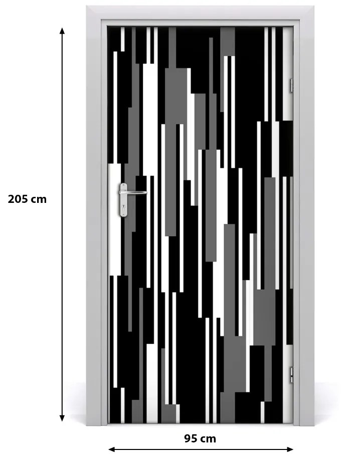 Naklejka fototapeta na drzwi Czarno-białe linie